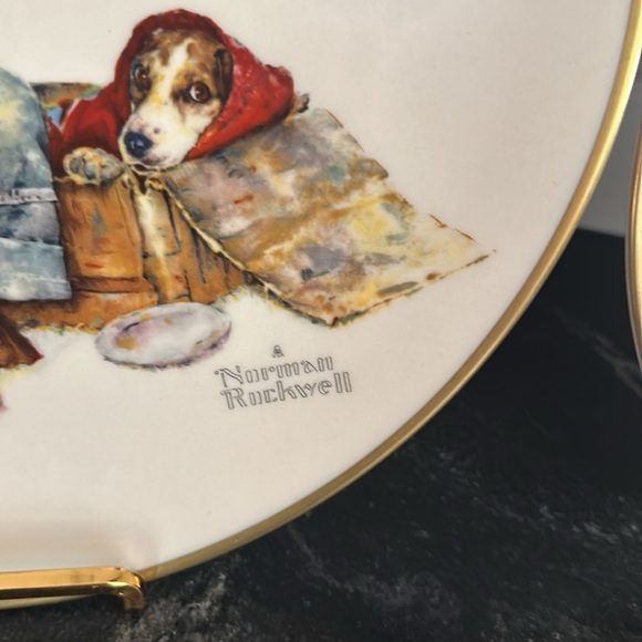 Set of 2 Norman Rockwell Gorham China 1971 4 Seasons Limited Edition Plates - Picture 5 of 9